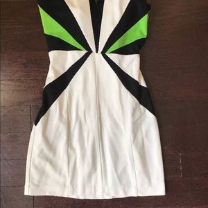 Rubber ducky white color block strapless boutique